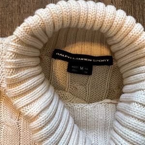 Classic Ralph Lauren Sport White Turtleneck Sweater